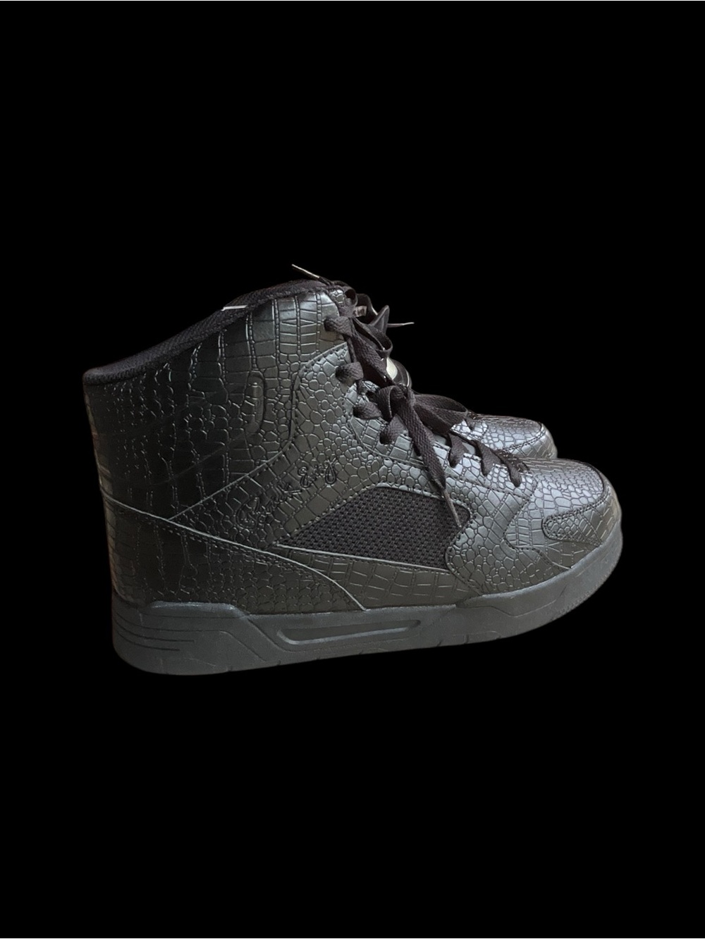 Patrick Ewing Rebound 33 Black Croc High Top Basketball Shoes Men’s 12 NWT